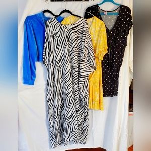 Set 2 dresses, 1 short hoodie, 1 kaftan. Various brands 2X, 3X, 4X